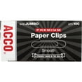 thumbnail image 2 of ACCO Smooth Finish Premium Paper Clips, Wire, Jumbo, Silver, 100 Clips Per Box, 10 Boxes Per Pack, 2 of 8