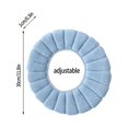 thumbnail image 3 of Toilet Seat Cover O-Ring Style Washable Soft Stretchable Thick Cloth Toilet Seat Cushion, Winter Comfort With Thickened Fabric, 1 Piece Universal Fit For Standard Toilets With, 3 of 4