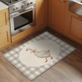thumbnail image 4 of Goose Ribbon Tie Washable Entry Rug 2x3 Gray Plaid Modern Funny Animal Rustic Low Pile Indoor Door Mat with Rubber Backing Thin Area Rug for for Entrance, Bedroom, Kitchen, Laundry, Bathroom, 4 of 9