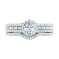 thumbnail image 3 of 1 Carat Diamond Bridal Ring Set in 14K White Gold (Ring Size 6), 3 of 5