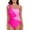 Bikini Tankini Coverup Swimsuits Hot Pink on Clearance, variant on Women's One Piece Swimsuit Sports Adjustable Strap Bathing Suit Color Block Ribbed High Cut Swimsuits