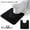 Black, variant on U-Shaped Toilet Rug Washable, 16x20 Contour Bath Mat, Thick Chenille, Gray