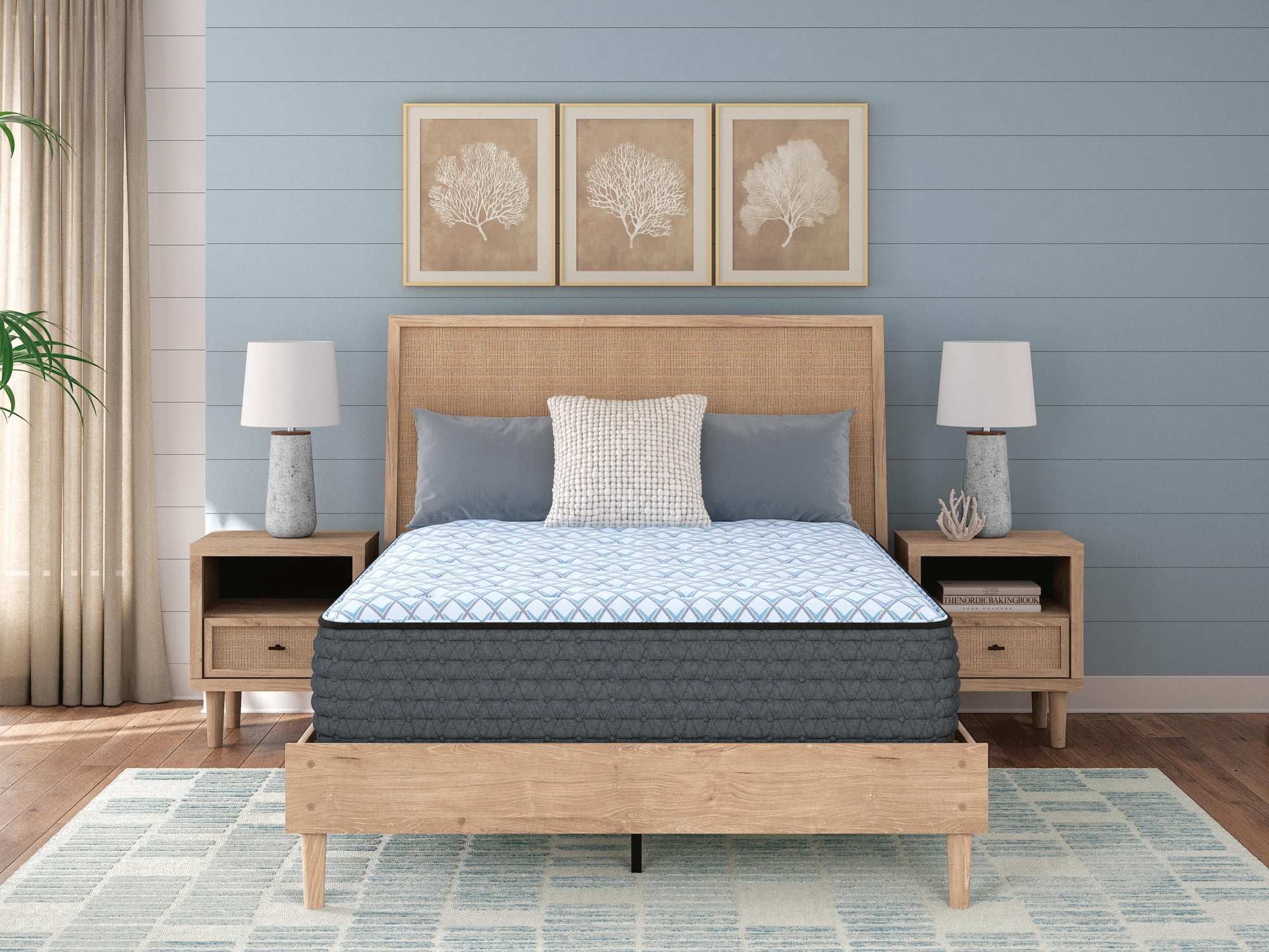 Signature Design by Ashley Destin Cove 15 Inch Plush Twin XL Mattress, Hybrid with Memory Foam and Wrapped Coils