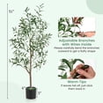 thumbnail image 7 of Barara King 4.5ft Set of 2 Artificial Olive Topiary Trees with Realistic Fruits, Faux&nbsp;Plants for Patio, Garden, Front Door, Balcony, Backyard, Green & White, 7 of 7
