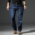 thumbnail image 4 of Pantalones vaqueros rectos para hombre, ropa de trabajo negra, pantalones vaqueros masculinos, ropa estética de otoño, tendencia de invierno 2024, clásico de lujo, XS, 4 of 5