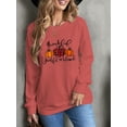 thumbnail image 2 of Anbech Thankful Grateful Blessed Sweatshirt for Women Pumpkin Shirt Graphic Long Sleeve Pullover Christmas Ladies Top, 2 of 7