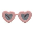 thumbnail image 2 of Womens Bubbly Bloated Round Balloon Heart Plastic Sunglasses Pink - Black, 2 of 4