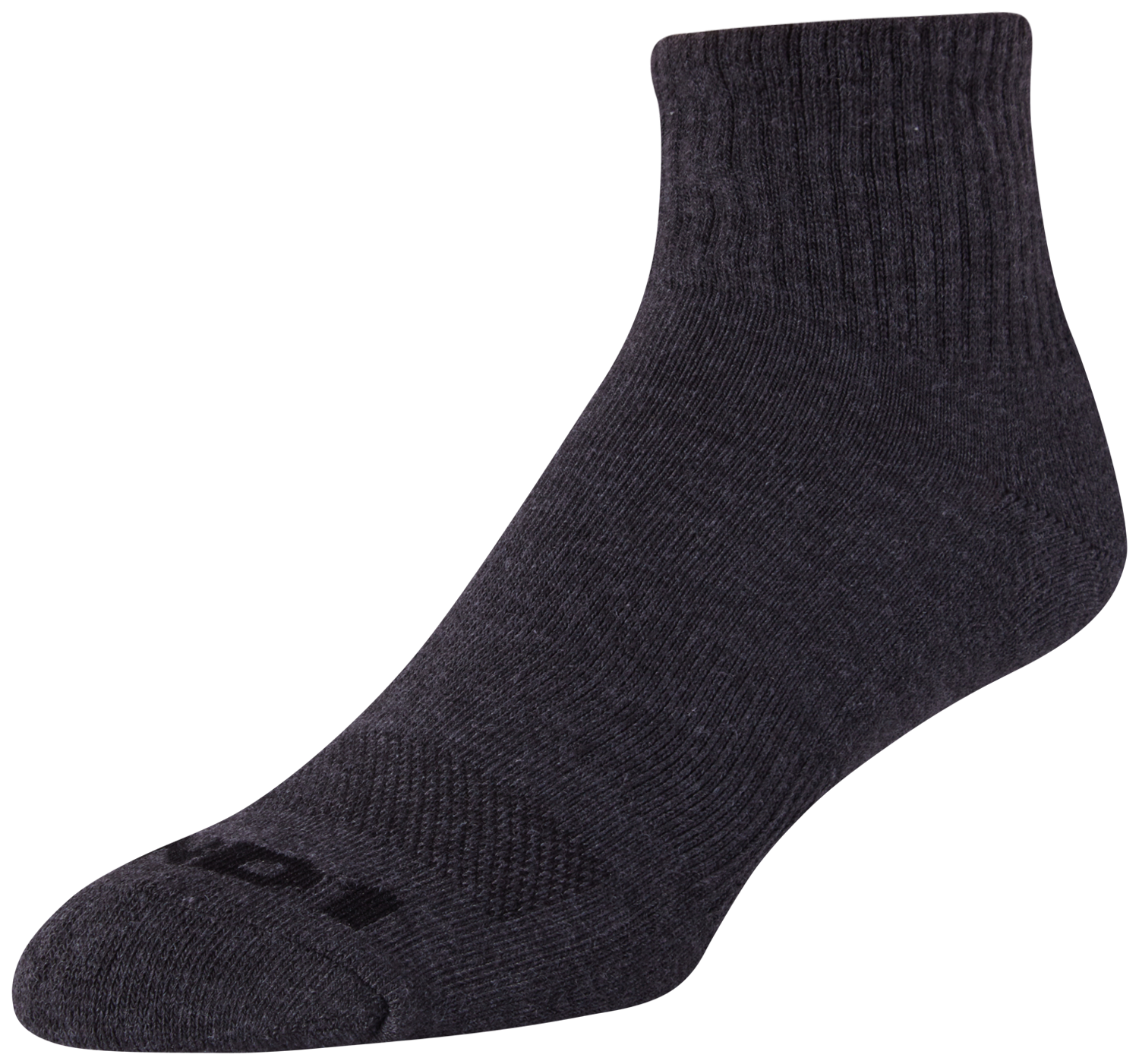 AND1 Men's Cushion Quarter Socks, 12-Pack, Gray photo 3