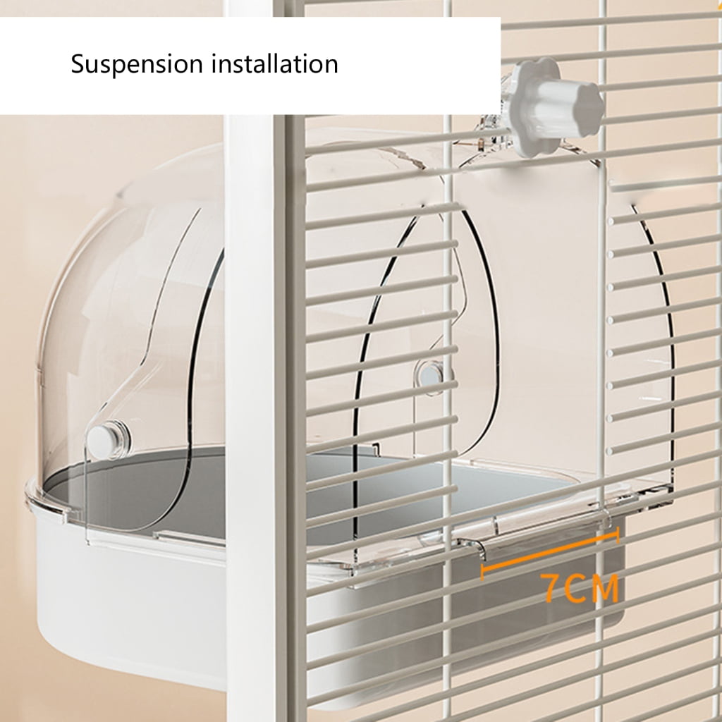 Tizuqe Parakeets Bathing Bowl Lovebird Bath House Bird Shower Cage Accessory