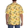 thumbnail image 3 of Gukieu Cartoon Duck Print Men's Short-sleeved Shirts, Button-down Pocket Shirts, T-shirts, Beach Vacation Travel Summer Clothing-XX-Large, 3 of 5