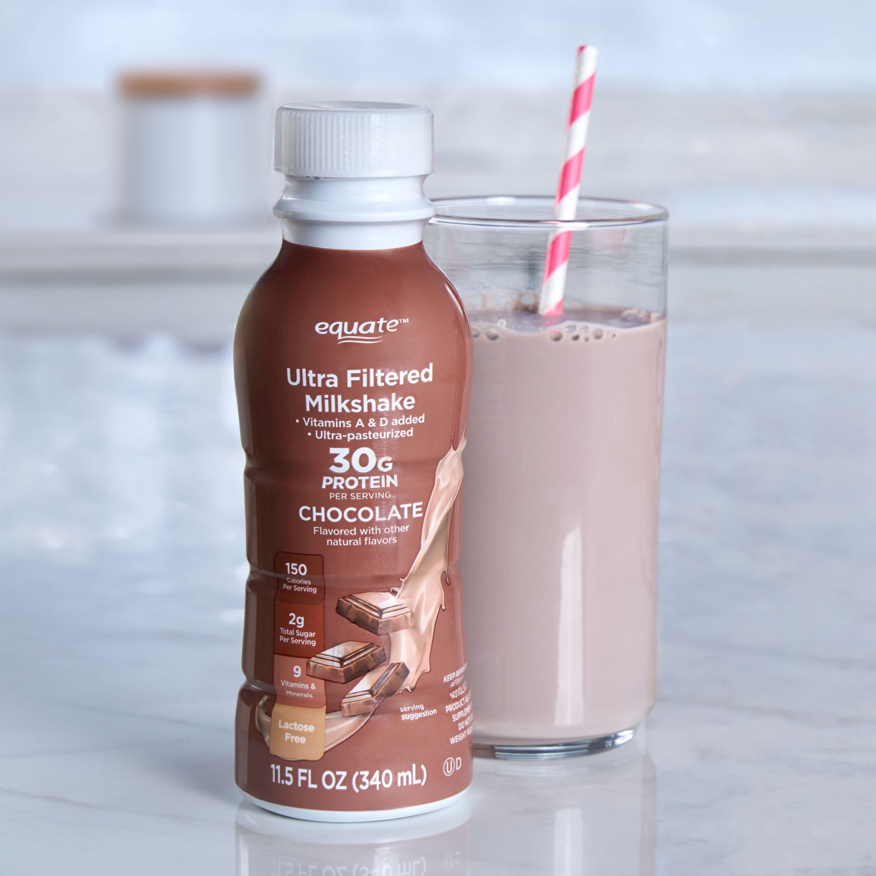 Equate Ultra-Filtered Protein Milkshake, Chocolate, 11.5 fl oz