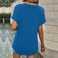 thumbnail image 5 of Womens Summer T-Shirts Short Sleeve V Neck Dolman Tops Loose Fit Shirts Spring Fashion, 5 of 6