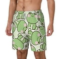 thumbnail image 2 of Uemuo Cute Frog Pattern Mens Swim Trunks Quick Dry Board Shorts with Mesh Lining, Stretch Beach Shorts Quick Dry No-Chafing Board Shorts-Small, 2 of 9