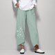 thumbnail image 1 of WILLBEST Pantalones Casuales para Mujer con Estampado de Rugby, Bolsillos Sueltos, Cintura Alta, Tiras En el Tobillo, para Un Estilo y Comodidad Diarios. Extra Grande, 1 of 4