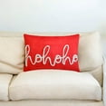 thumbnail image 5 of Holiday Ho Ho Ho Lumbar Pillow Cover, 12" x 26" Red Suede Pillowcase, Modern Letters And Words Christmas Oblong Pillow Cover For Sofa Couch, Hotels, Living Room, Bed Room - Holiday Ho Ho, 5 of 6