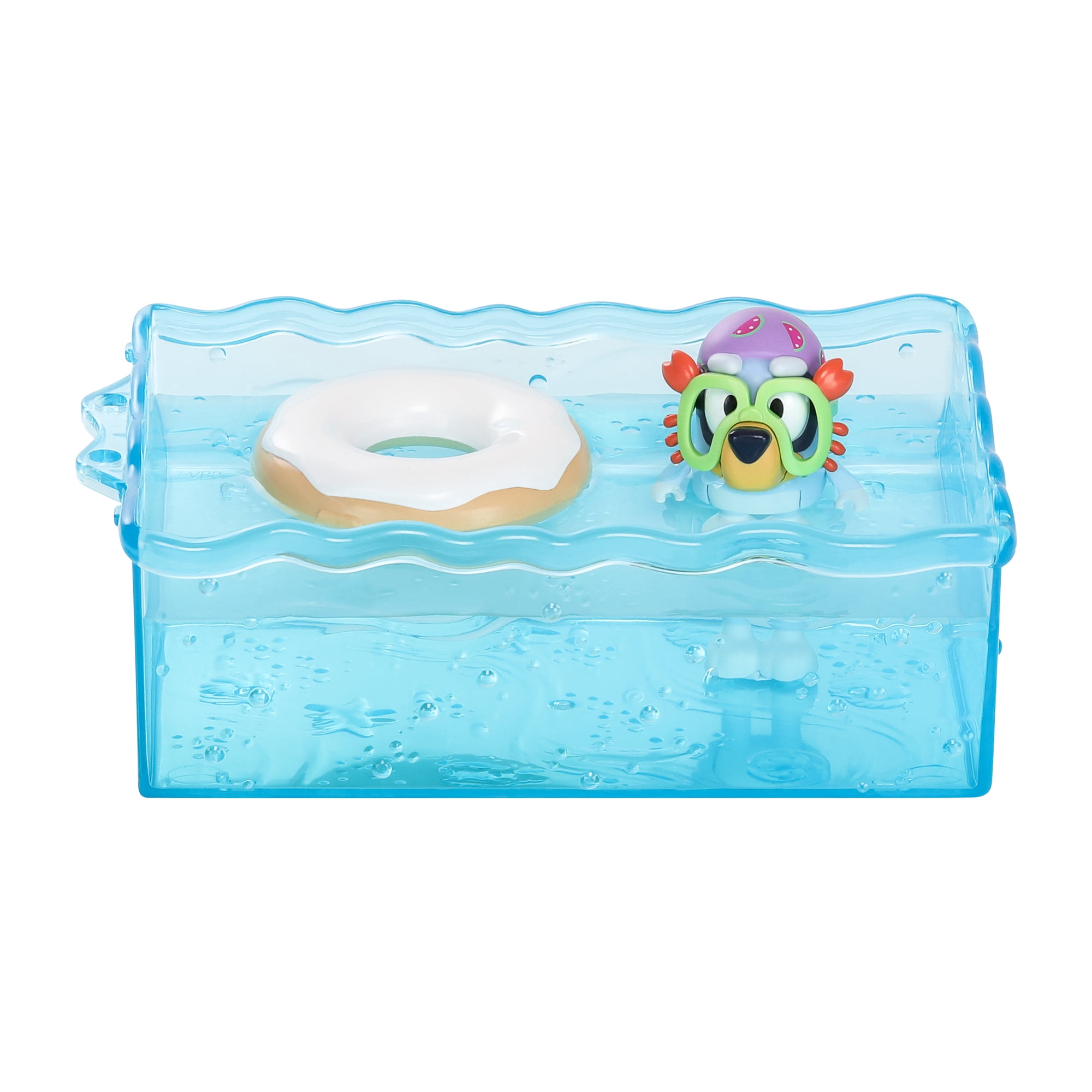 Bluey, Beach Cabin Playset, Includes Figure with Goggles, 10 Pieces, Toddler Toy