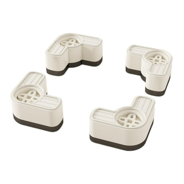 jifeng 4 Pieces Anti Vibration Pads Compact Avoids Moving Non Slip Support Feet Mat White