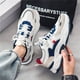 thumbnail image 2 of Zapatillas de deporte informales para hombre, zapatos de plataforma con cordones de malla a la moda, zapatos deportivos transpirables de suela suave que combinan con todo para estudiantes, 2 of 4