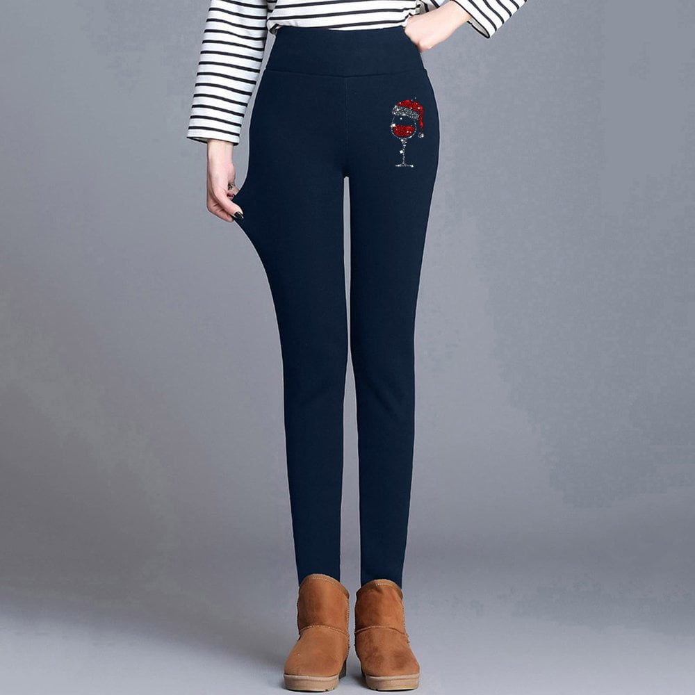 Legging D'hiver Femme - Taille Haute, Chaud Et Élastique - Pantalon Thermique Fitness Ou Quotidien - Couleur Unie