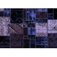 thumbnail image 1 of Ahgly Company Machine Washable Indoor Rectangle Patchwork Blue Transitional Area Rugs, 8' x 12', 1 of 4