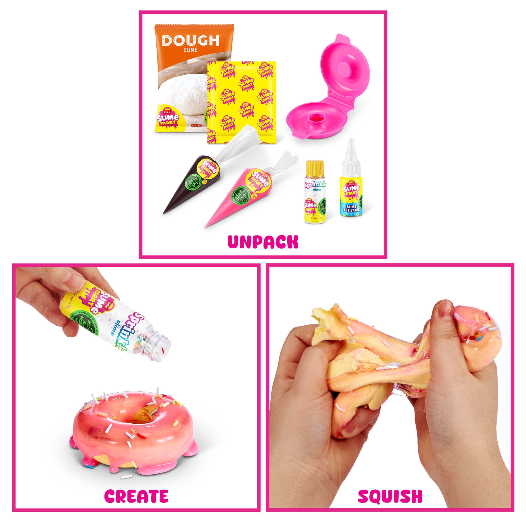 Slime Mart Small Bag (3 PACK) by ZURU, Compound Slime Toy, Arts & Crafts for Kids and Kidults, Soft Slime Making Kit - Slime Kit for Ages 6 -10 - Fidget Toys - Sensory Toys