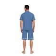 thumbnail image 5 of ANLIQI Men's 100% Cotton Pajamas Set Summer Short Set Button Down Sleepwear Soft Loungewear with Pockets (Blue XL), 5 of 7