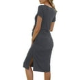thumbnail image 4 of Women's Maternity Dress Short Sleeve Split Pregnancy Dresses Maternity Clothes, 4 of 6