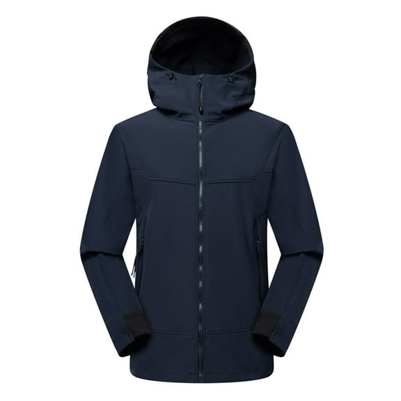 AOOCHASLIY Women's Winter Coat Clothes Women Solid Rain Jacket Outdoor Hooded Raincoat Windproof Top