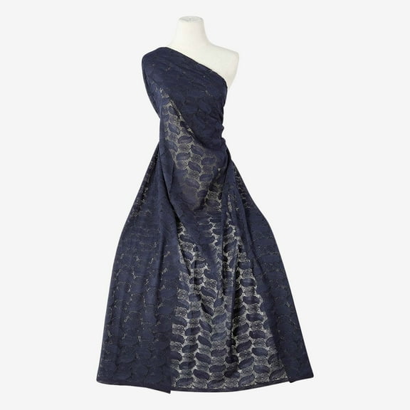 Zelouf Meadow Cotton Lace , Sewing, DIY, Crafts Fabric by the Yard, Brilliant Navy, 3 Yard
