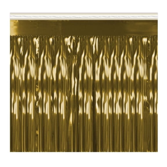 Beistle 1-Ply Metallic Disposable Table Skirting - 14' - Gold - pack of 6