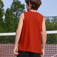 thumbnail image 5 of Nestiefly Boys Athletic Tank Tops Quick Dry Sleeveless Shirts Basketball Undershirts Kids Workout T-Shirts Red 130, 5 of 5