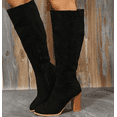 thumbnail image 5 of Women's Knee High Boots with Pointed Toe & Chunky Mid Heel, Perfect for autumn and winter, 5 of 12