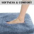 thumbnail image 5 of Bath Rug for Bathroom Non Slip Bathroom Mat (20 x 32, Blue) Water Absorbent Soft Microfiber Shaggy Bathroom Rug Machine Washable Bath Mat for Bathroom Thick Plush Shower Mat, 5 of 6