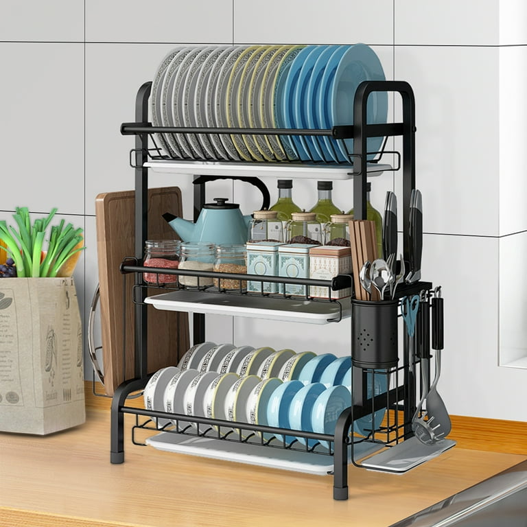 Stoneway Stainless Steel Over the Sink Storage Rack, Kitchen Cutlery Racks,  Single/Double Layer Bowl Dish Drying Rack