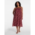 thumbnail image 2 of Time and Tru Women's Cotton Double Cloth Sleeveless Maxi Dress, Sizes XS-XXXL, 2 of 5