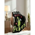 thumbnail image 4 of 1pc Pickles Print Flannel Blanket For All Season, Just A Girl Who Loves Pockles, Soft Warm Throw Blanket Nap Blanket For Couch Sofa Office Bed Camping Travelling, Holiday Gift Blanket For All Season., 4 of 5