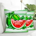 thumbnail image 5 of Sokhug Housses de Coussin d'Été Melon D\'eau 16x16 Pouces Saisonnières à Carreaux Rouges et Verts pour l'Extérieur, Coussins Décoratifs Rustiques Style Ferme pour les Fêtes, Taies d'Oreiller pour Lit et Canapé, 5 of 5