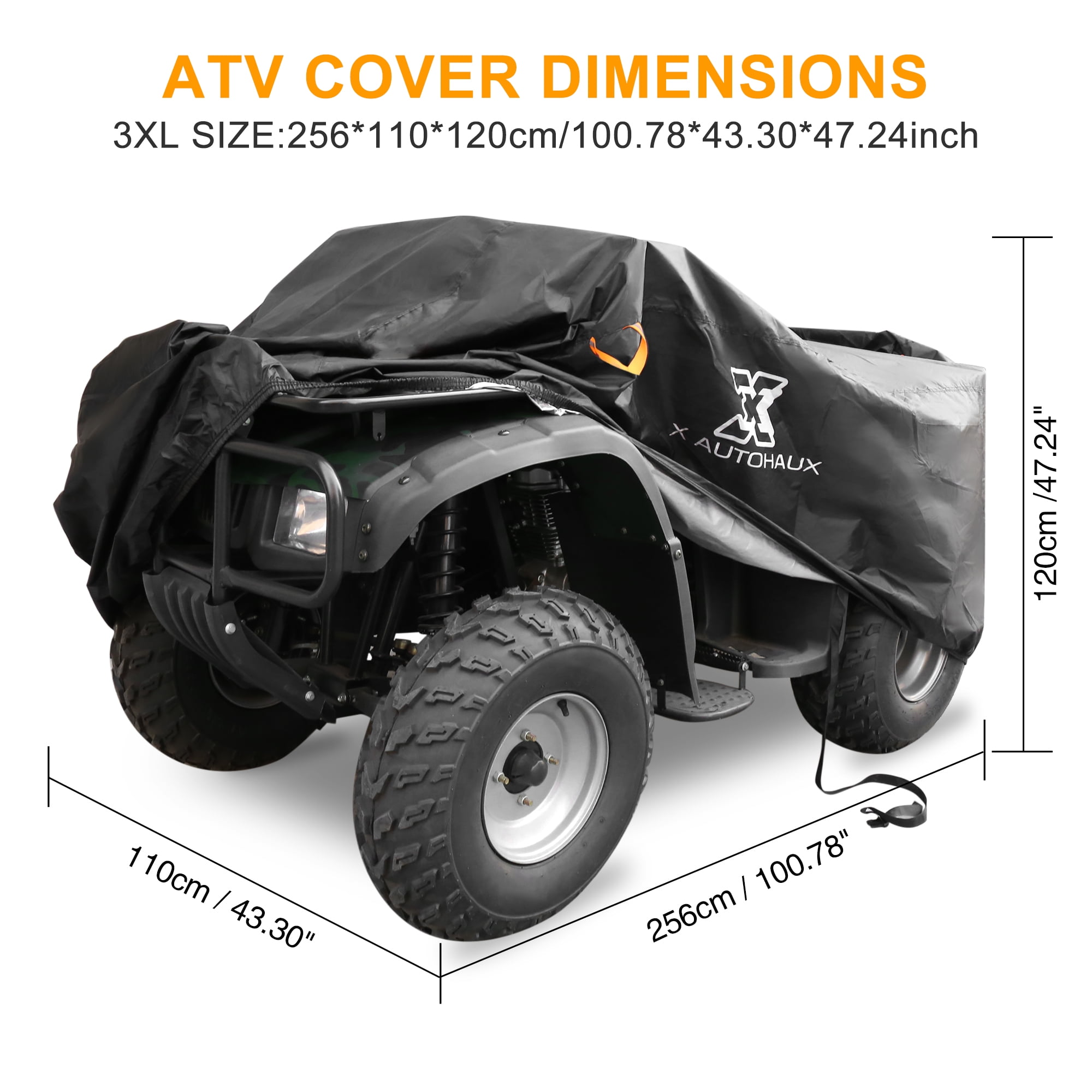 XXXL Size Quad ATV Cover Protector Weatherproof Universal Black