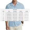 thumbnail image 3 of JOANKDMI Casual Button Down Shirts for Men Short Sleeve Camp Collar Lightweight Breathable Summer Beach Vacation Tops with Chest Pocket Linen Blend Hawaiian Shirt, S-3XL, 3 of 6