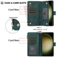 thumbnail image 2 of PU Leather Case For Samsung Galaxy S23 S22 S21 Plus Note 20 Ultra Zipper Wallet Flip Card Slot Phone Bag Cover, 2 of 4