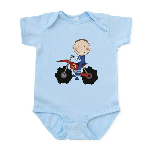 CafePress - Motocross Racing Blue Infant Bodysuit - Baby Light Bodysuit, Size Newborn - 24 Months