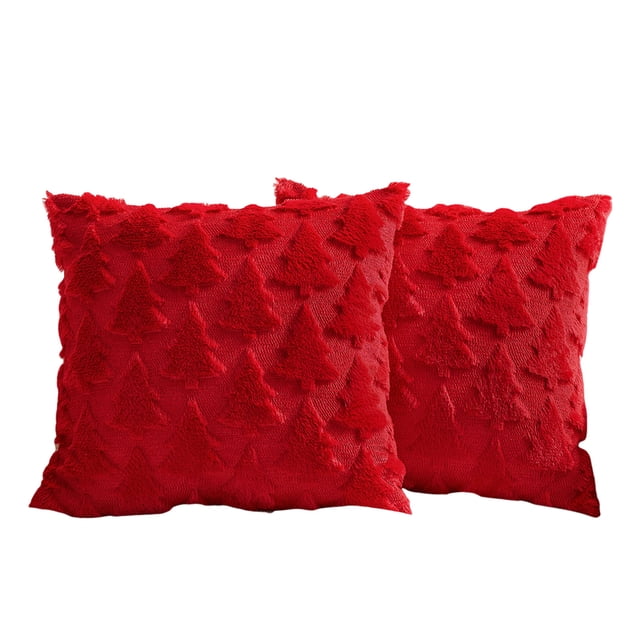 Fundas de almohada navideñas Matsuzay decoración del hogar rojo 45x45 cm