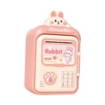 thumbnail image 3 of Hucha, cajero automático, banco electrónico, caja de ahorro de dinero para adolescentes, juguete con bloqueo de código de contraseña, cajero automátic Rosa, 3 of 8