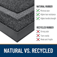 thumbnail image 5 of Buganda Front Door Mat, Heavy Duty Rubber Door Mat Outside, Low Profile Dirt Trapper Welcome Mat, Waterproof Easy to Clean Doormat, Grey, 35"x23", 5 of 8