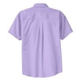 thumbnail image 6 of Mens Short Sleeve Easy Care Cotton/Polyester Shirt Bright Lavender X-Small, 6 of 6