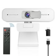 NexiGo Webcam with Microphone, 1080P Full HD 3X Zoomable Web Cam Desktop or Laptop with Remote Control and Sony Starvis Sensor, AutoFocus, Dual Stereo Microphone, USB Web Camera (White)