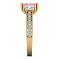 thumbnail image 3 of Clara Pucci 14K Yellow Gold 1.88ct Pink Three-Stone Ring for Women, 3 of 8