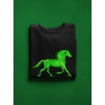 thumbnail image 3 of Horse On Green Fire Sweatshirt Men -Image by Shutterstock, Male x-Large, 3 of 4