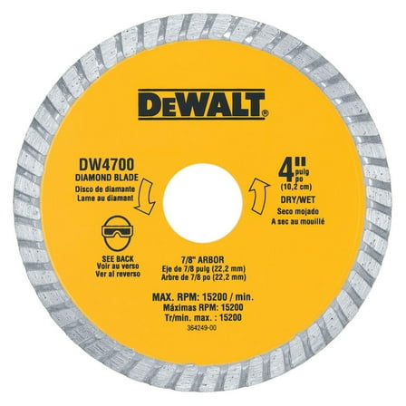 DeWalt Continuous Rim Diamond Blades, 4 in - 3 EA (115-DW4700)