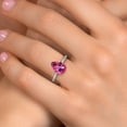 thumbnail image 4 of Gem Stone King 10K White Gold Pure Pink Mystic Topaz and Lab Grown Diamond Engagement Ring for Women | 2.56 Cttw | Pear Shape 10X7MM | Gemstone November Birthstone | Size 7, 4 of 6